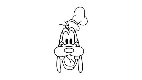 How to draw Goofy cartoon face drawing step by step - YouTube