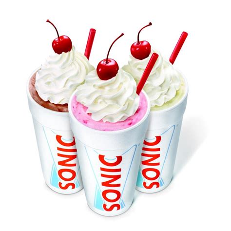 Half Price Shakes at Sonic Today! | Sonic drive in, Sonic restaurant, Ice cream shake