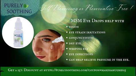 Purely Soothing MSM Eye Drops For Eye Strain, Conjunctivitis, Eye Infections & More! - YouTube