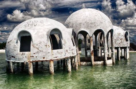 The Mysterious Dome Homes Marching into the Sea: Then & Now | Dome house, Abandoned places ...