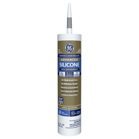 Shop GE 10.1-oz Gray Silicone Window and Door Caulk at Lowes.com