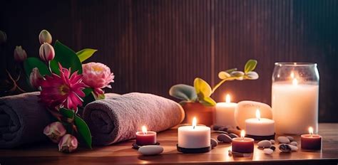 Premium Photo | Relaxation Method Using Spa Stones Candles and Towels for a luxurious Spa ...