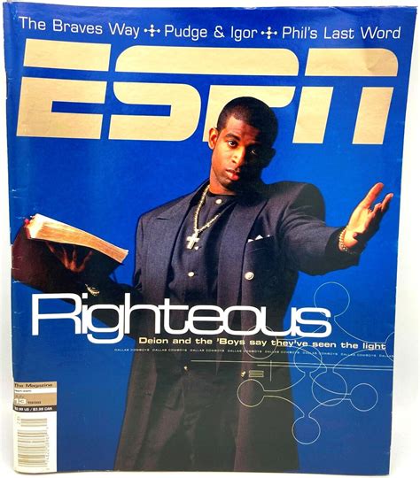Vintage 1998 ESPN Sports The Magazine NFL Deion Sanders July 13, 1998 (Righteous) "Features ...