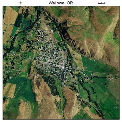 Aerial Photography Map of Wallowa, OR Oregon