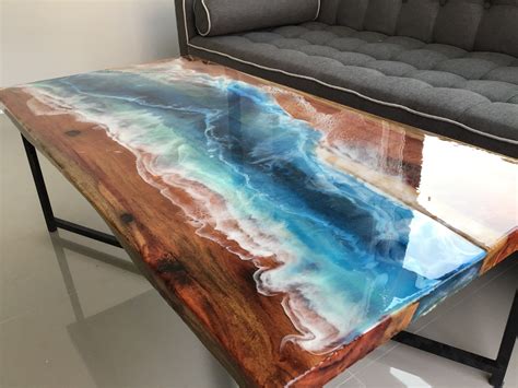 Epoxy resin ocean wave coffee table by Crystal ice resins. | Epoxy table top, Resin table, Epoxy ...