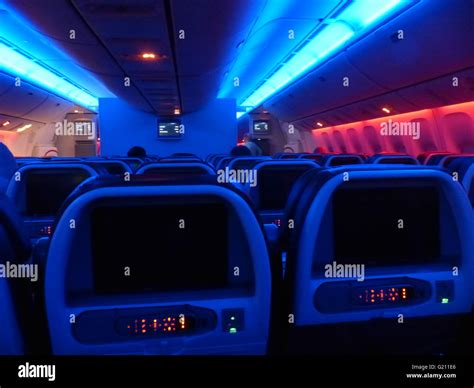 Aircraft interior, Boeing 727 Stock Photo - Alamy