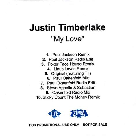 Justin Timberlake - My Love (2006, CDr) | Discogs