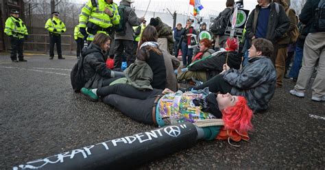 In pictures: Protesters clash with police at Faslane during anti-Trident demonstration - Daily ...