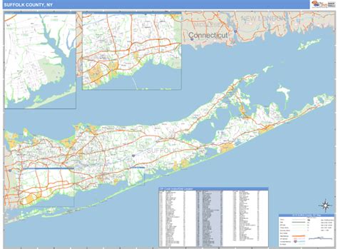 Detailed Map Of Suffolk County Ny