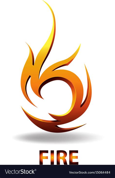 Logo element symbol fire Royalty Free Vector Image