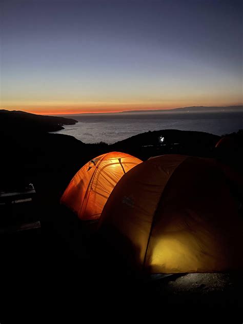 Del Norte Campground, Santa Cruz island, Channel Islands NP. It was a ...