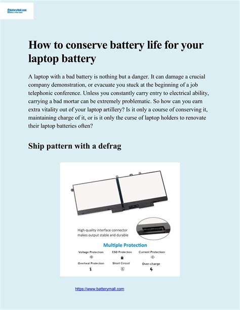 How to conserve battery life for your laptop battery by batterymall - Issuu