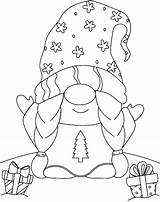 Free Printable Cute Christmas Gnome Coloring Pages sketch template