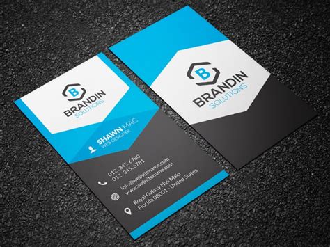 Modern Vertical Business Card 25 - Graphic Pick