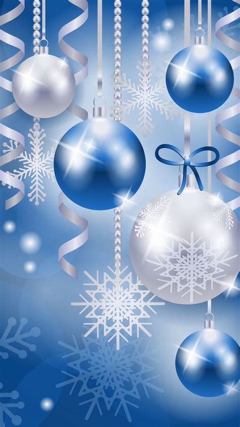 Blue Christmas Ornaments and Snow Flakes (With images) | Christmas ...