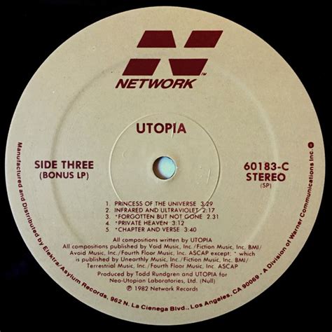 Utopia - Utopia - Used Vinyl - High-Fidelity Vinyl Records and Hi-Fi Equipment Hollywood Los ...