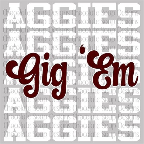 Gig Em Aggies - Etsy