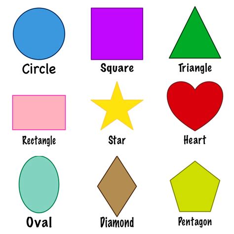 Set of basic shapes for teaching and learning. 15766302 Vector Art at ...