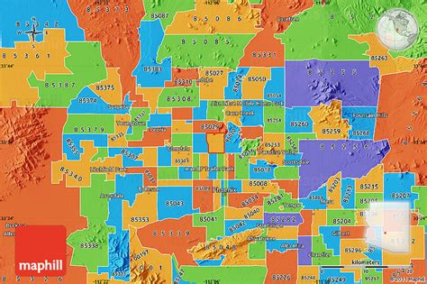 Political Map of ZIP Code 85021