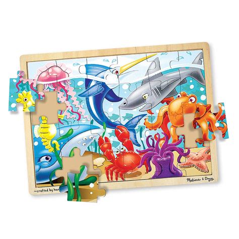 Melissa & Doug 3-Puzzle Wooden Jigsaw Set - Dinosaurs, Ocean, and Safari- Buy Online in Sri ...