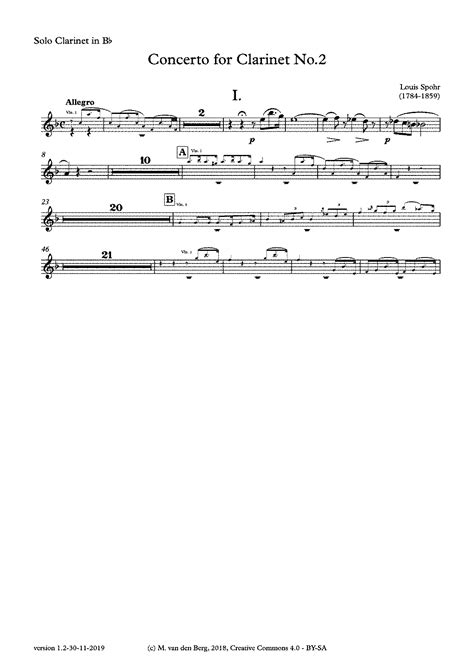 Clarinet Concerto No.2, Op.57 (Spohr, Louis) - IMSLP: Free Sheet Music PDF Download