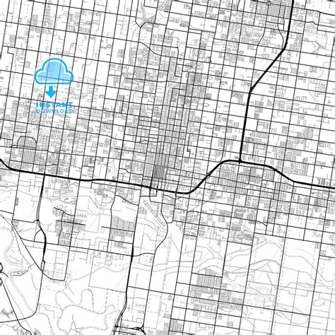 Vector PDF map of McAllen, Texas, United States - HEBSTREITS Sketches | Map vector, Printable ...