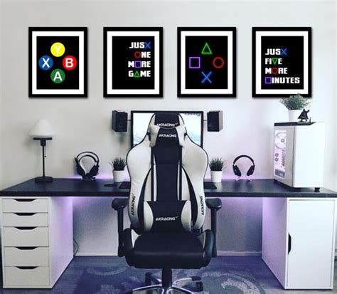 Gaming Wall Art Set of 4 Gaming Prints Set Video Game Print | Etsy