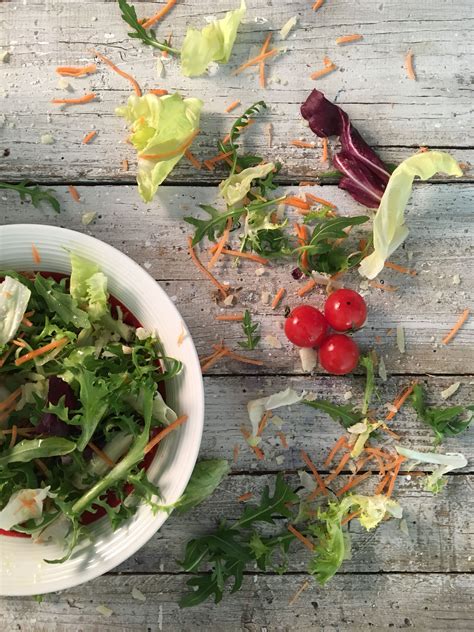 Food photography. Fresh salad