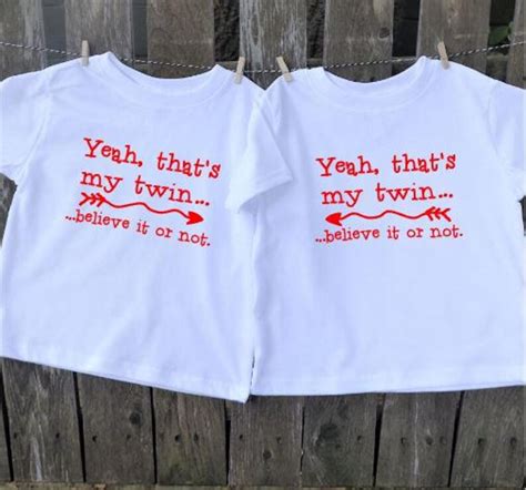 Twin shirt set. 2 funny twins shirts. Yeah that's | Etsy