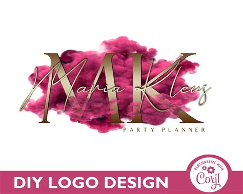 Maroon Logo Gold Logo Design Pink Logo Beauty Logo Salon - Etsy