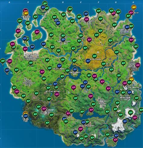 Fortnite All XP Coin Locations Map - Where to collect 5 XP Coins ...