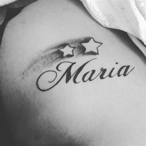 maria in cursive tattoo - somerscopa