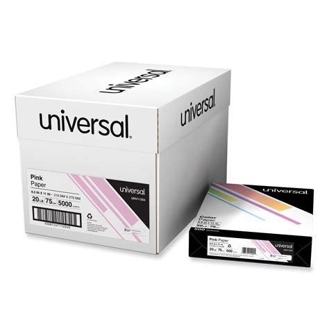 Deluxe Colored Paper, 20 lb Bond Weight, 8.5 x 11, Pink, 500/Ream - Hobby Office Corp