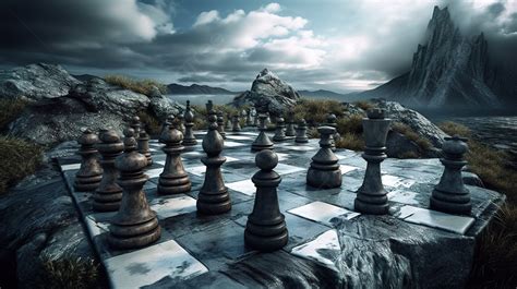 The Game Of Chess Background, Landscape Of Fantasy Photo, 3d Chess Rock, Hd Photography Photo ...