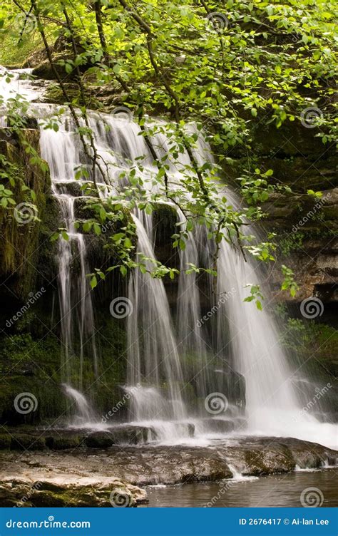 Tranquil waterfall stock image. Image of beautiful, scenery - 2676417