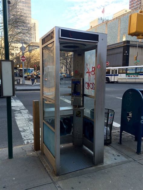 One of the few 1980s-style phone booths left on the Upper West Side ...