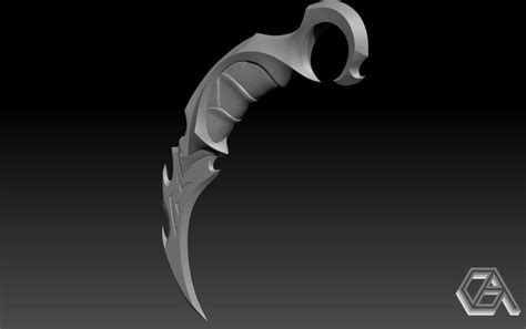 Valorant Reaver Karambit .stl 3D Model 3D Print Printable - Etsy Denmark