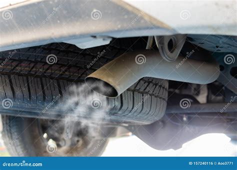 Car exhaust smoke stock photo. Image of bumper, pollution - 157240116