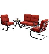 Amazon.com: Incbruce 5 Pcs(6 Seats) Outdoor Metal Furniture Sets ...