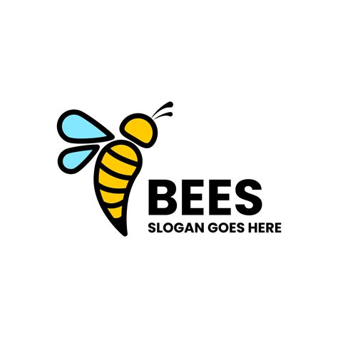 logo with bee shape facing side 5156035 Vector Art at Vecteezy