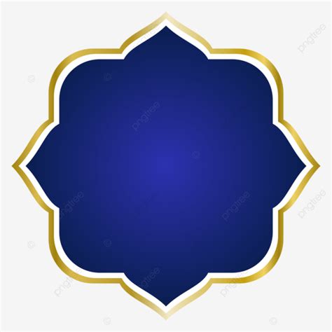 Islamic Blue Gold Luxury Frame Border Mosque Decoration, Islamic, Luxury, Islamic Border PNG and ...
