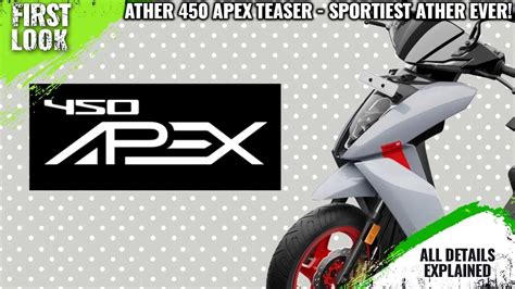 Ather 450 Apex Teased - Launch In December - Explained All Spec, Features And More Details Here ...