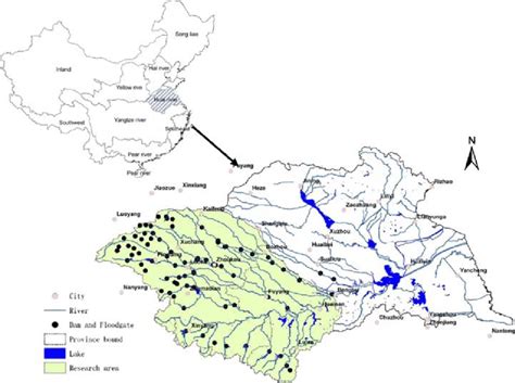 Location of Huai River Basin in China | Download Scientific Diagram