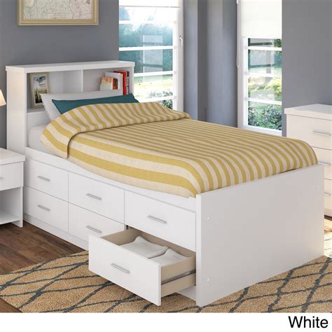 Twin Bed With Bookcase Headboard | Foter