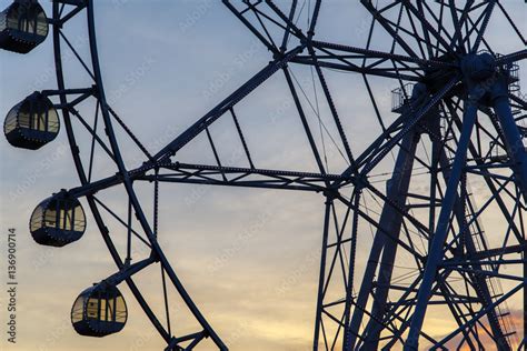 Ferris Wheel at the sunset Stock Photo | Adobe Stock