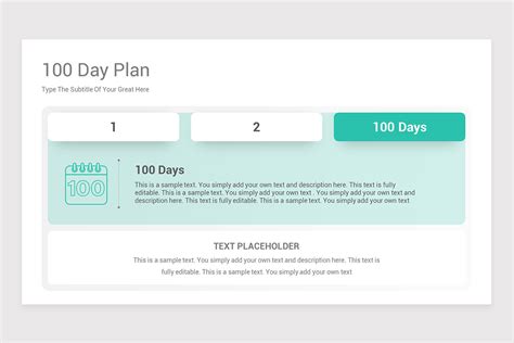 100 Day Plan PowerPoint PPT Template | Nulivo Market