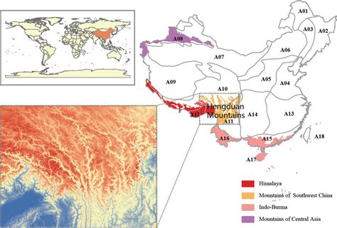 Himalayan Mountains World Map