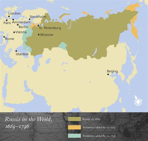 Map Of Russia Under Peter The Great - Elvina Micheline