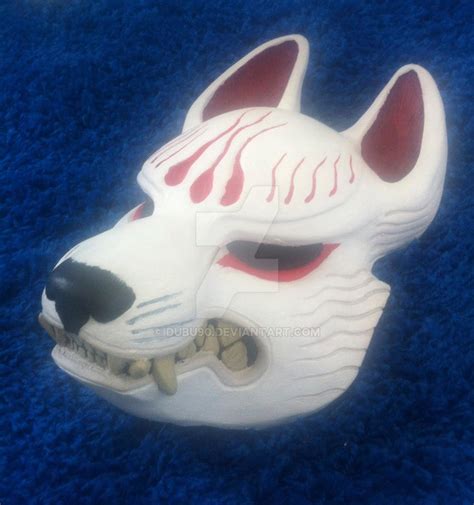 Kitsune mask painted by Dubu90 on DeviantArt