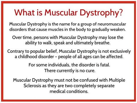 Muscular Dystrophy Types Chart